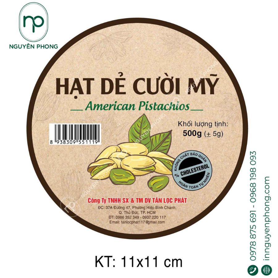 Tem hạt dẻ cười bắt mắt